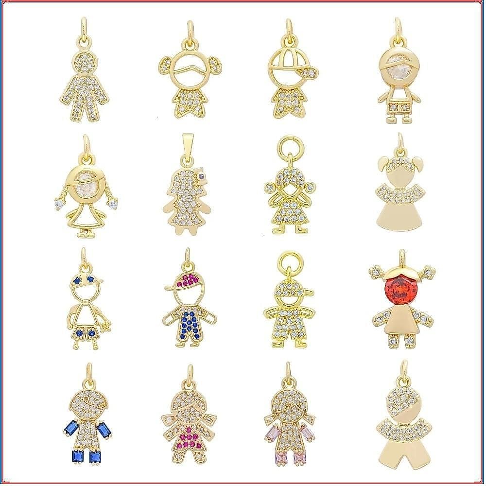 Pingentes De Latão  , Banhados A Ouro Para Meninos E Meninas Com Base Joias DIY 18K