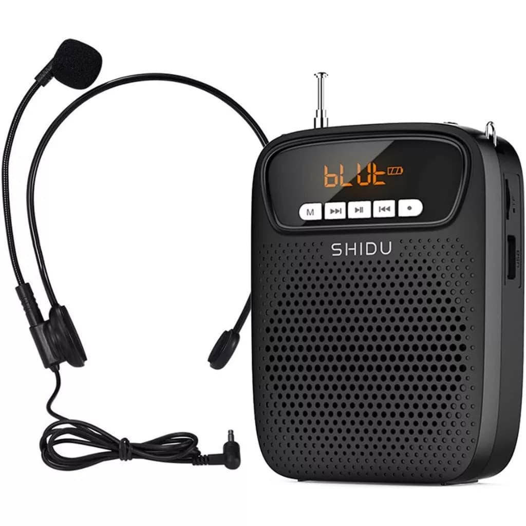 SHIDU Alta qualidade portátil com fio mini amplificador de voz e professor amplificador de microfone