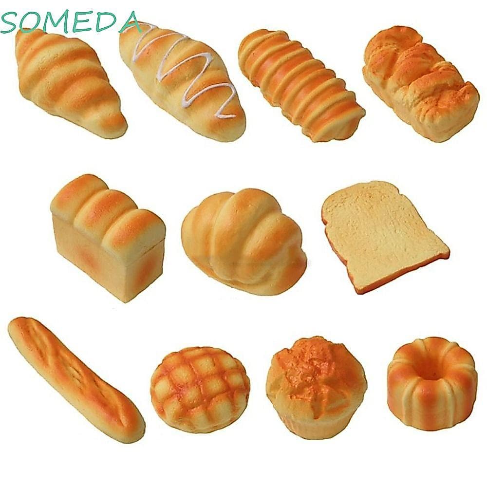 SOMEDA Simulação Pão Espremer Brinquedo , Estiramento Espremendo Comida Simulada Café Da Manhã Brinquedos Sensoriais , V