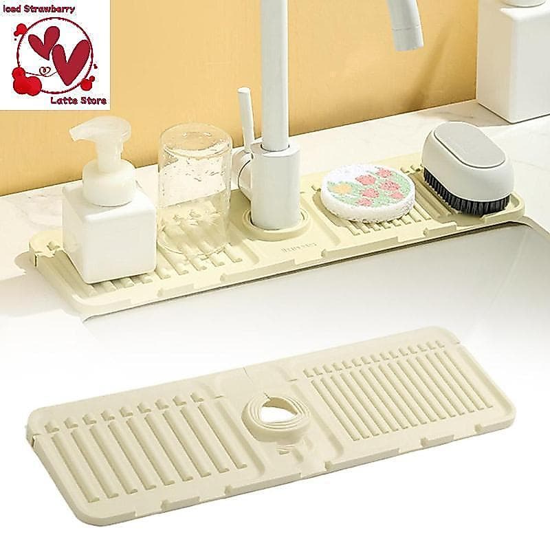 Beautyus Tapete De Drenagem De Torneira De Água Anti-Respingos De Silicone Para Pia De Cozinha Basplash Cortável E Dobrá