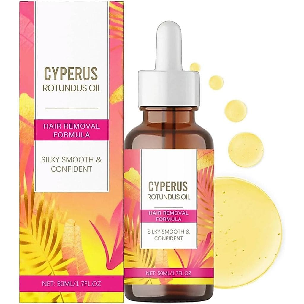 Óleo de Cyperus Rotundus Lumine Organics para Remoção de Pelos, Óleo para Redução de Pelos Indesejados, Solução Eficaz p