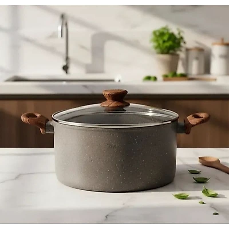 Caldeirão Style Cook Cerâmica em Alumínio Indução 24cm Grafito 10584 Mimo Style