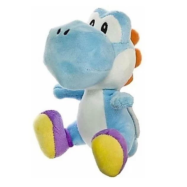 Yoshi de Pelúcia Azul Turma Do Mario Bros 30 Cm Antialérgico