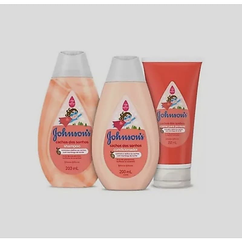 Kit Johnson's Baby Cabelos Cachos Dos Sonhos - Shampoo 200ml + Condicionador 200ml + Creme de Pentear 200ml