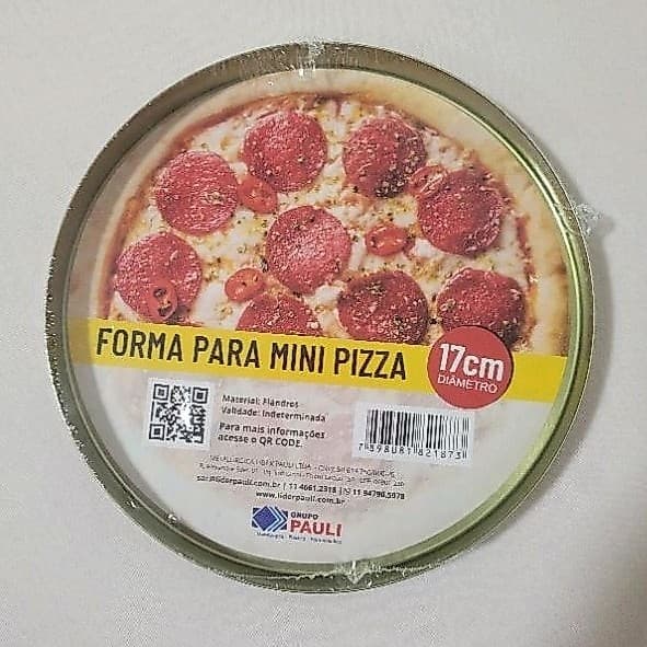 forma para mini pizza lisa17 cm 12,5 e 10 cm de diâmetro