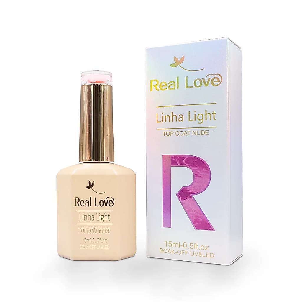 Top Coat Nude Linha Light -  Real Love 15ml