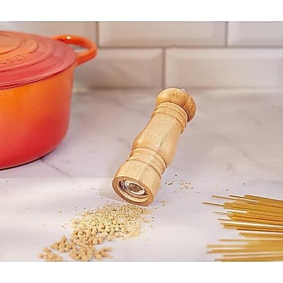 Moedor Manual 16cm Pimenta Sal Moer Grãos Condimentos Madeira Cerâmica Pino Regulável Tempero