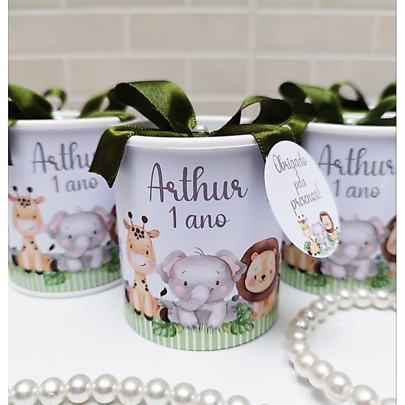 Lembrancinha Festa Safari Baby Tubolata Personalizada Jipe Maternidade Nascimento Bebê ENVIO RÁPIDO