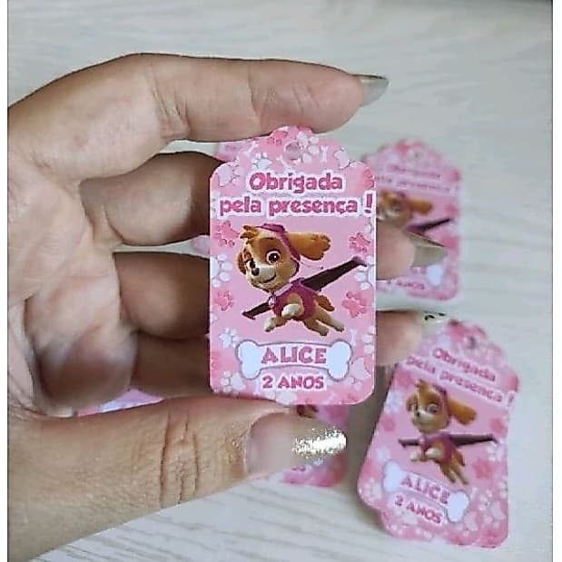 Aplique / Tag de Agradecimento Personalizada Todos os Temas