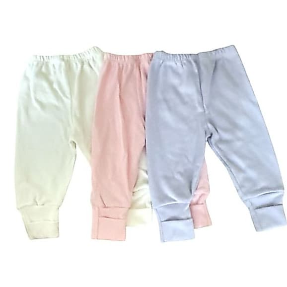 3 MIJÃO BEBÊ (CULOTE) VIRA PÉ SUEDINE LISO (RN, P, M e G) ENXOVAL MATERNIDADE CALÇA INFANTIL