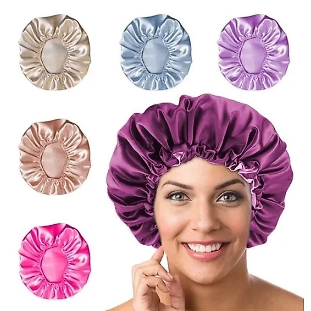KIT 5 Unidades Touca de Cetim Antifrizz/Cores Sortidas