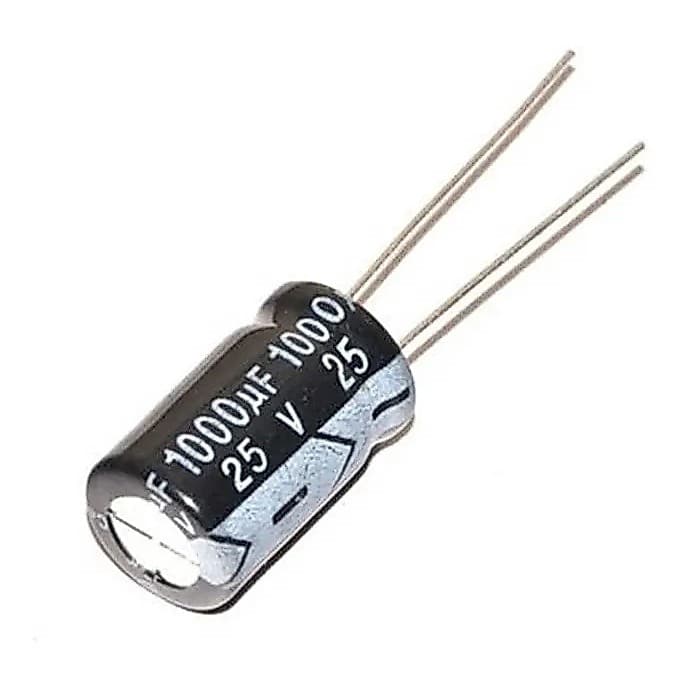 10 Pçs Capacitor Eletrolítico 1000uf 25v 1000 x 25 105ºC