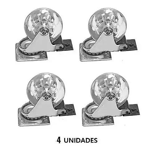 4x Rodinhas Com Trava 50mm Para Sofás Suporte De Vaso