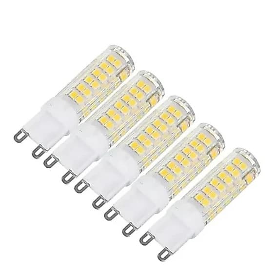 Kit C/5 Lâmpadas Halopim G9 Led 5w Para Lustres E Arandelas Branco quente Branco frio BIVOLT