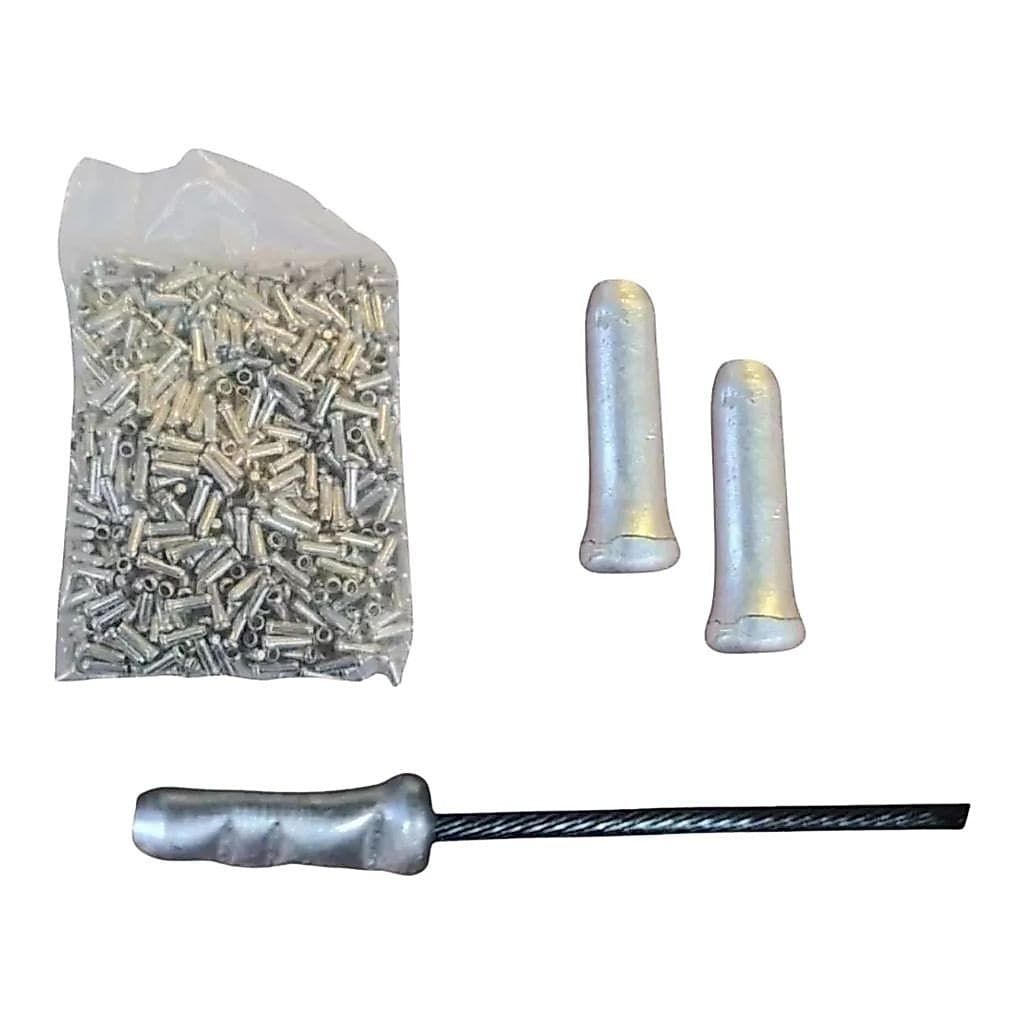 Pacote Com 100 Terminal para cabo Aço Aluminio Polido