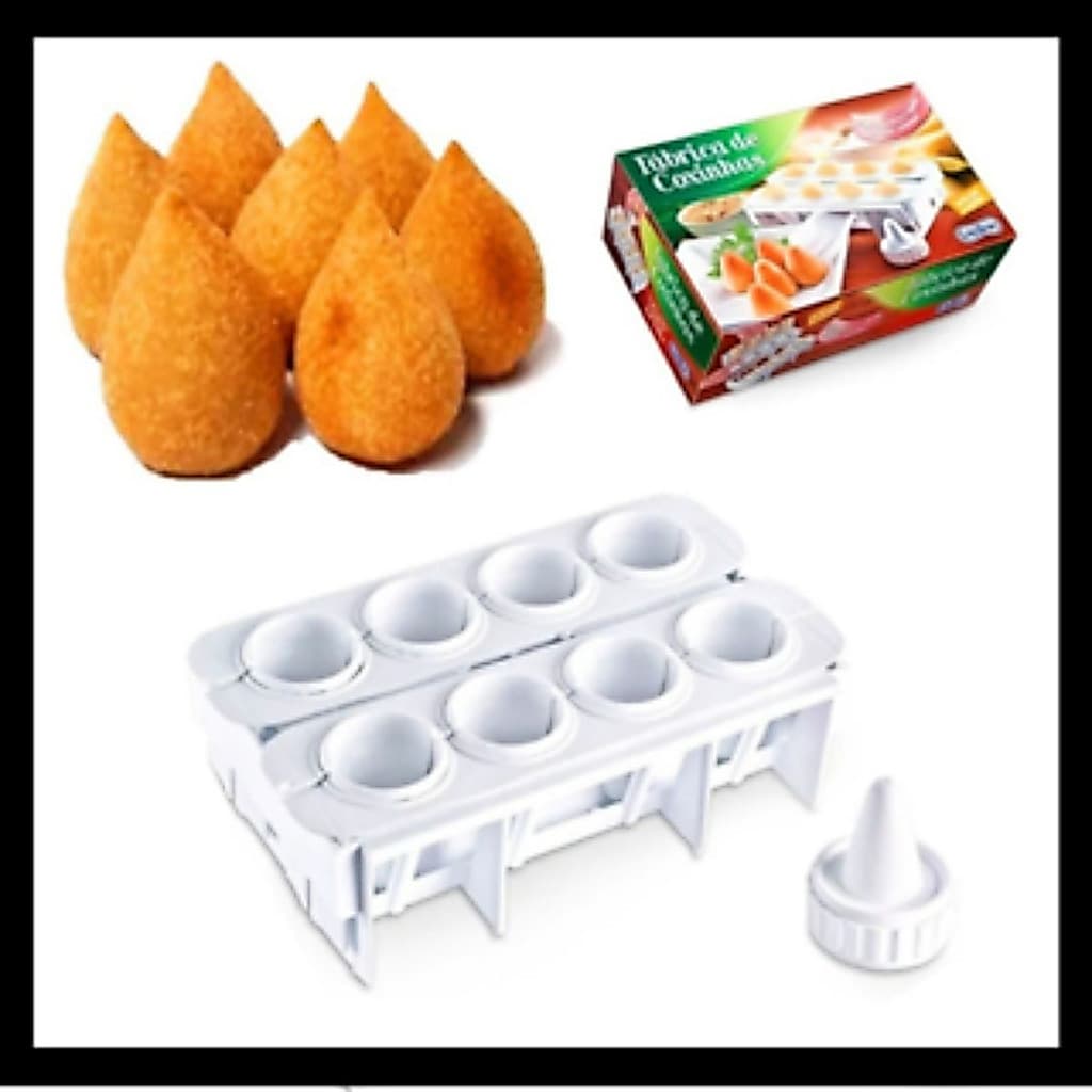Forma de Coxinha Salgado Modelador Faz 8 Coxinhas Super Prático Molde Coxinhas