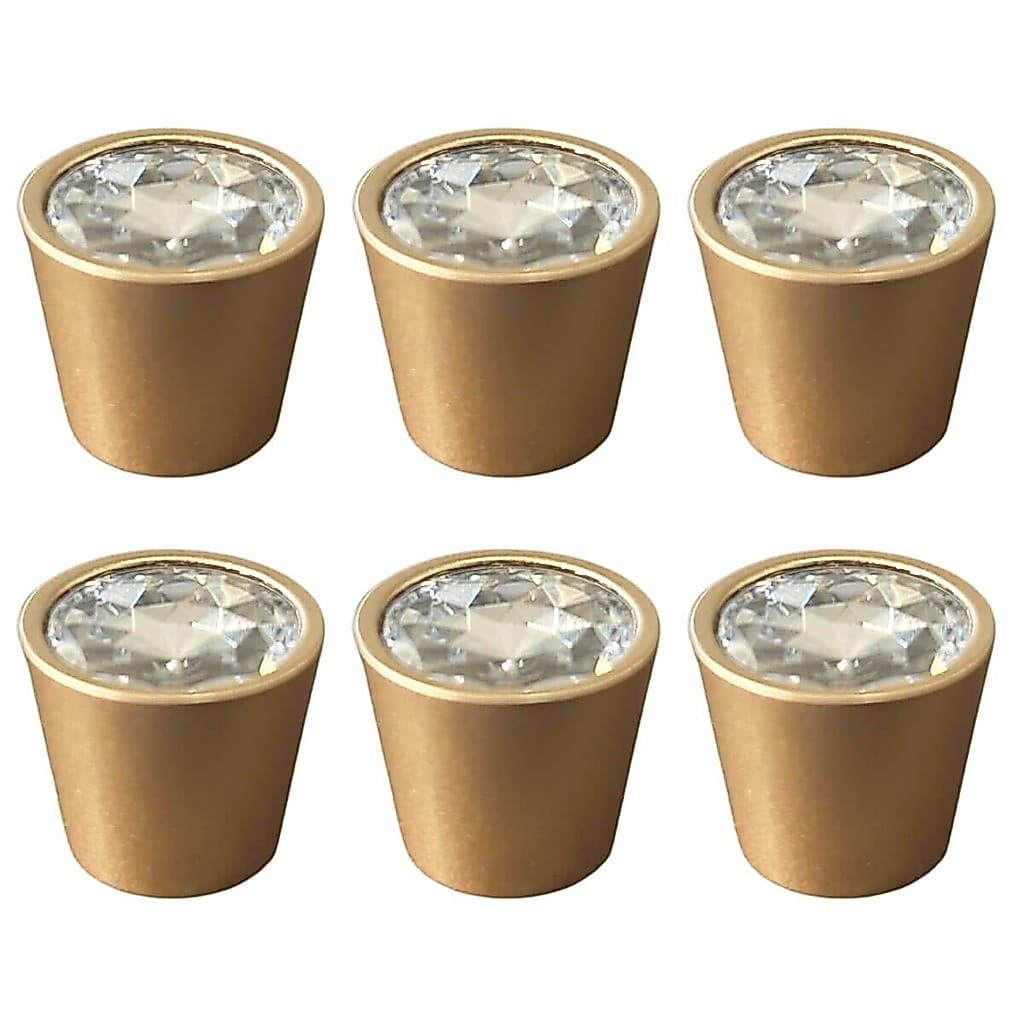 6 Puxadores Ponto para Móveis Dourado Trend Torralba Armários Gavetas Bancadas