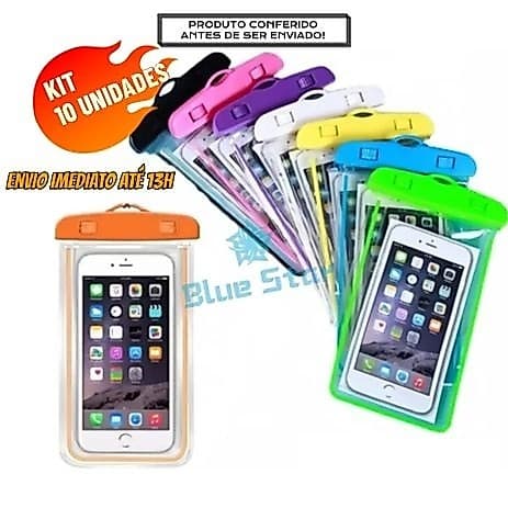 Kit Capa Bolsa Prova D'água Impermeável Universal Celular Segurança Total Pra Aventura