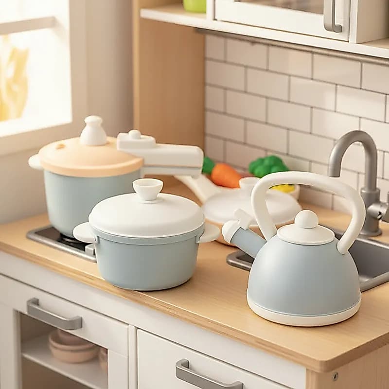 Kit Panelinhas Baby Gourmet 4 Pçs Faz de Conta Cozinha Educativa