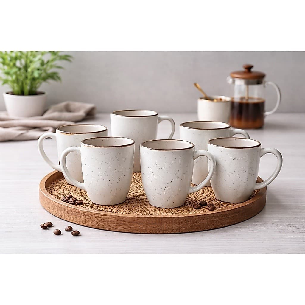 6 Canecas Oxford Ryo Maresias 380Ml Em Cerâmica  Design Moderno E Inspiração Praiana