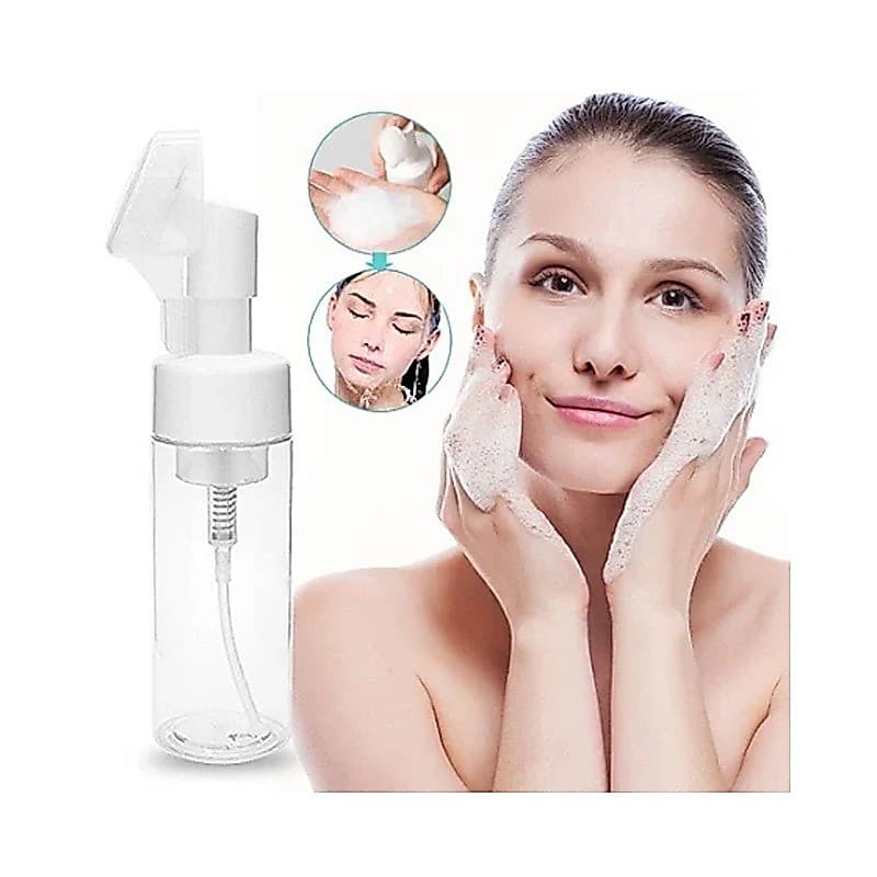 Frasco de Limpeza Facial com Escova em Silicone 200 ML