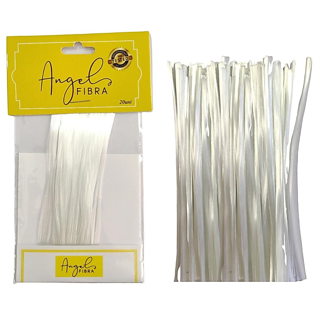 Fibra de Vidro tufos para alongamento de unhas Angel Fibras 20 unidades