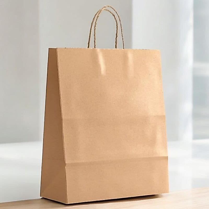 Sacola Papel Kraft Alca M 22x12x34 - Com 10, 50 ou 100 unidades