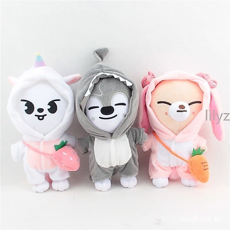 Roupas de pelúcia Stray Kids Skzoo 20cm Idol Boneca Dinossauro Bonecas de Tubarão Acessórios Fãs Presente CROB
