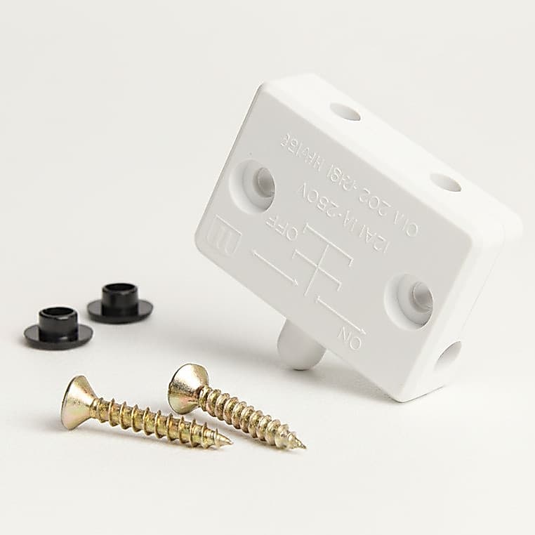 Kit 5 Interruptor Botão liga desliga Bivolt Branco 1A Interruptor de móveis Porta Armário Automação