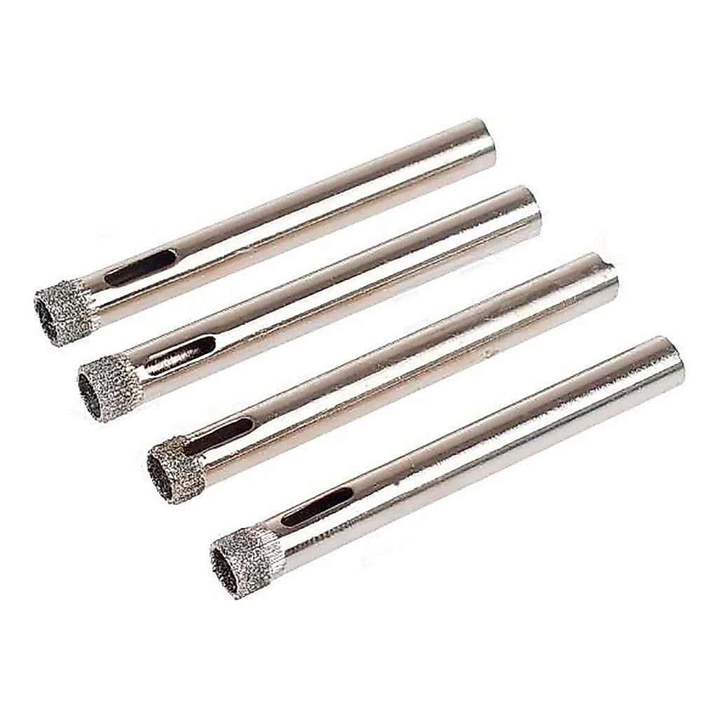 Kit 10 und. Brocas Diamantada Serra Copo 5mm Furar garrafa Porcelanato Vidro p/ furadeira e micro retifica 3.2 mm