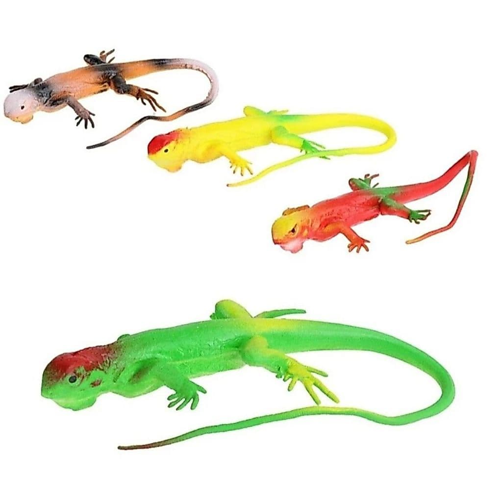 Lagarto Camaleão Animais De Brinquedo Assustar Enfeite Estica Aperta de Borracha