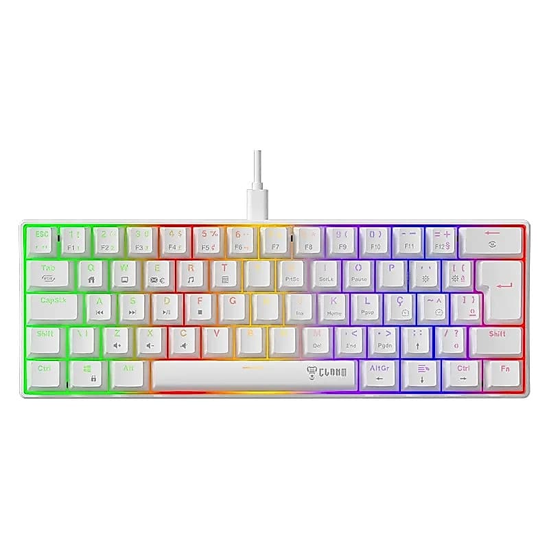 Teclado Mecânico Gamer 60% Rgb Switch Red