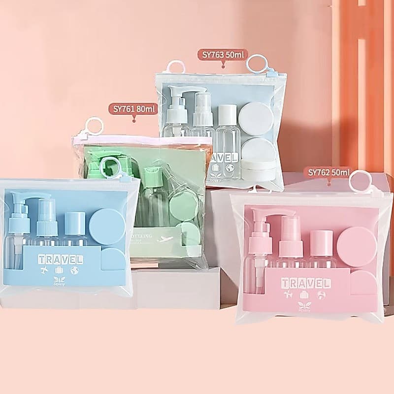 Frascos Viagem Conjunto Multifuncional Peças Creme Cosméticos Viagem Organizador Shampoo Condicionador