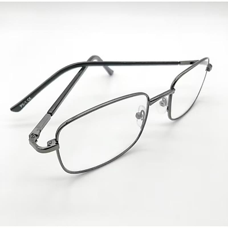 Óculos sem Grau Armação Metal Preto Reforçada Pode Trocar Lentes