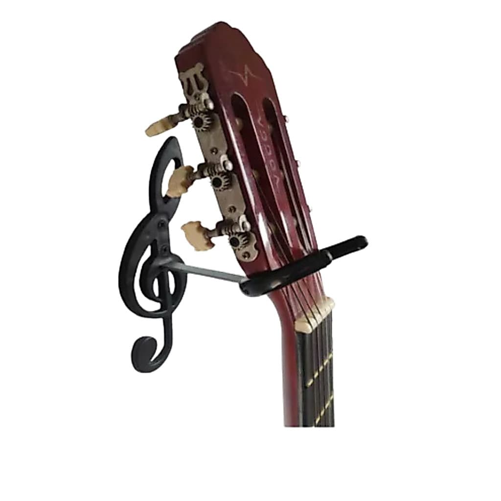 Suporte De Parede Em Aço Com Clave de Sol Para Violão Guitarra Musical Instrumento Musical  C/ Paraf