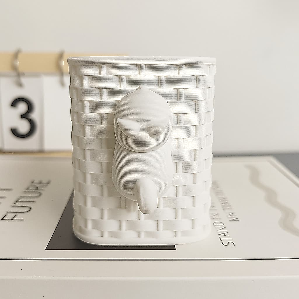 Porta Canetas Lápis com gatinho - organizador de mesa escritório