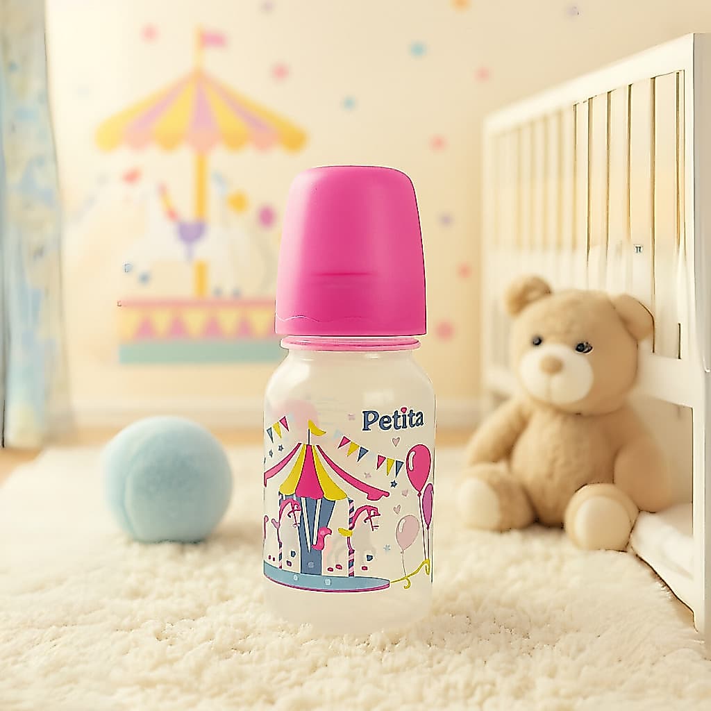 Melhor mamadeira bebe Premium 140ML Bico Silicone Petita