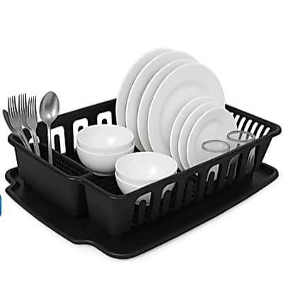 OFERTA Escorredor de Louça Com Porta Copos Talheres e Bandeja Capacidade de até 14 Pratos Sâo Bernardo