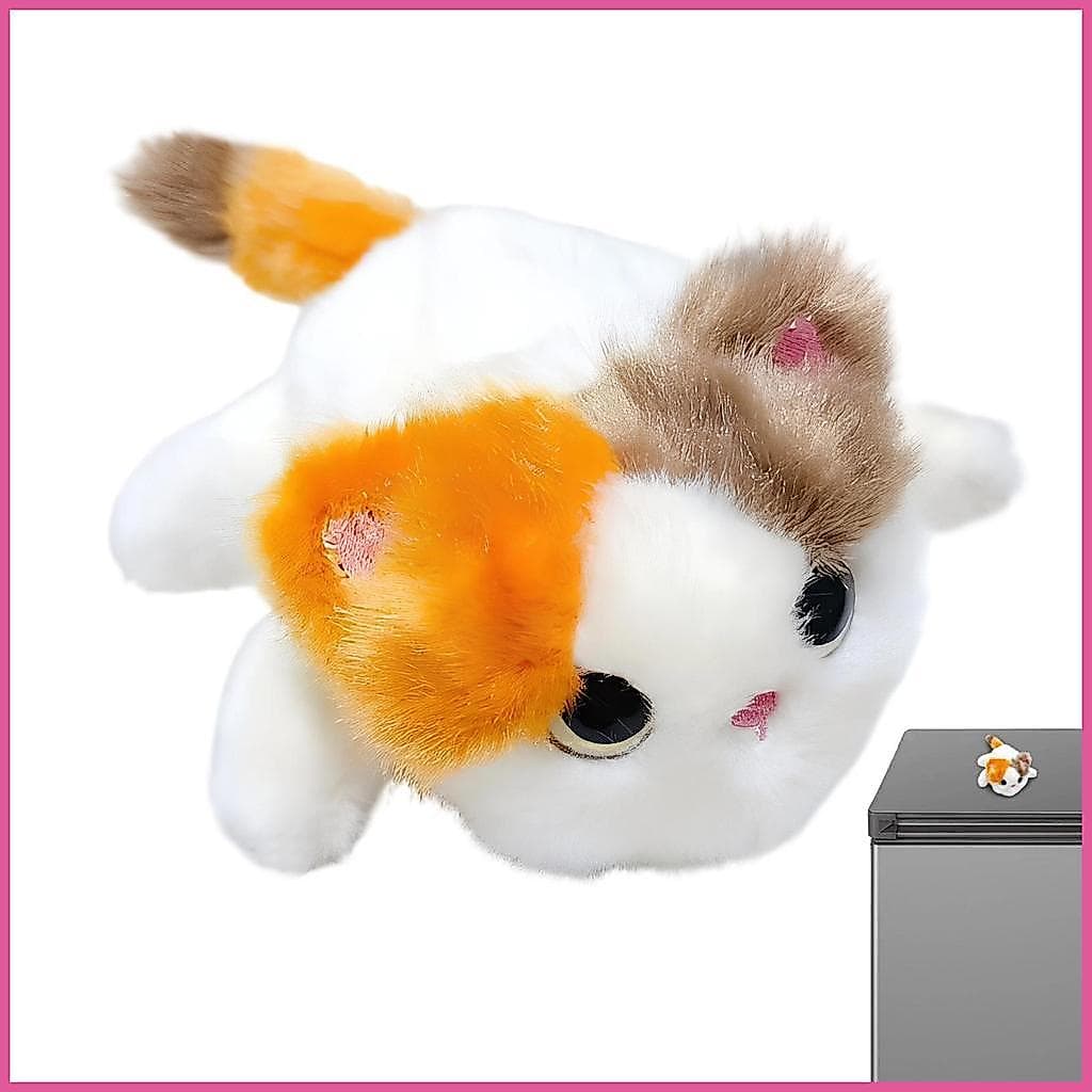 Gato De Pelúcia Ímã Do Carro Engraçado Decoração Animal Bonito Gatinho Charme Decorações Painel Brinquedo Para Auto open