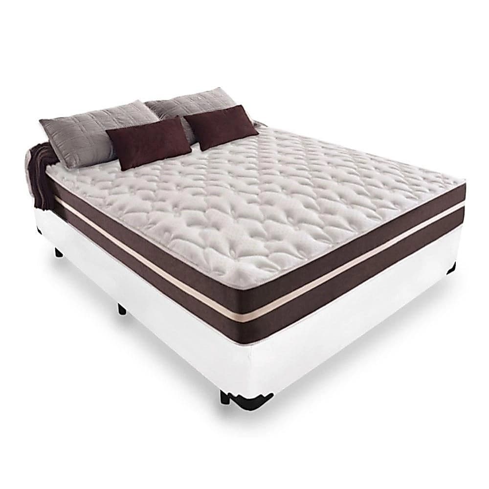 Cama Box Casal + Colchão De Molas Prime Colchões Classic Superlastic 138x188x64