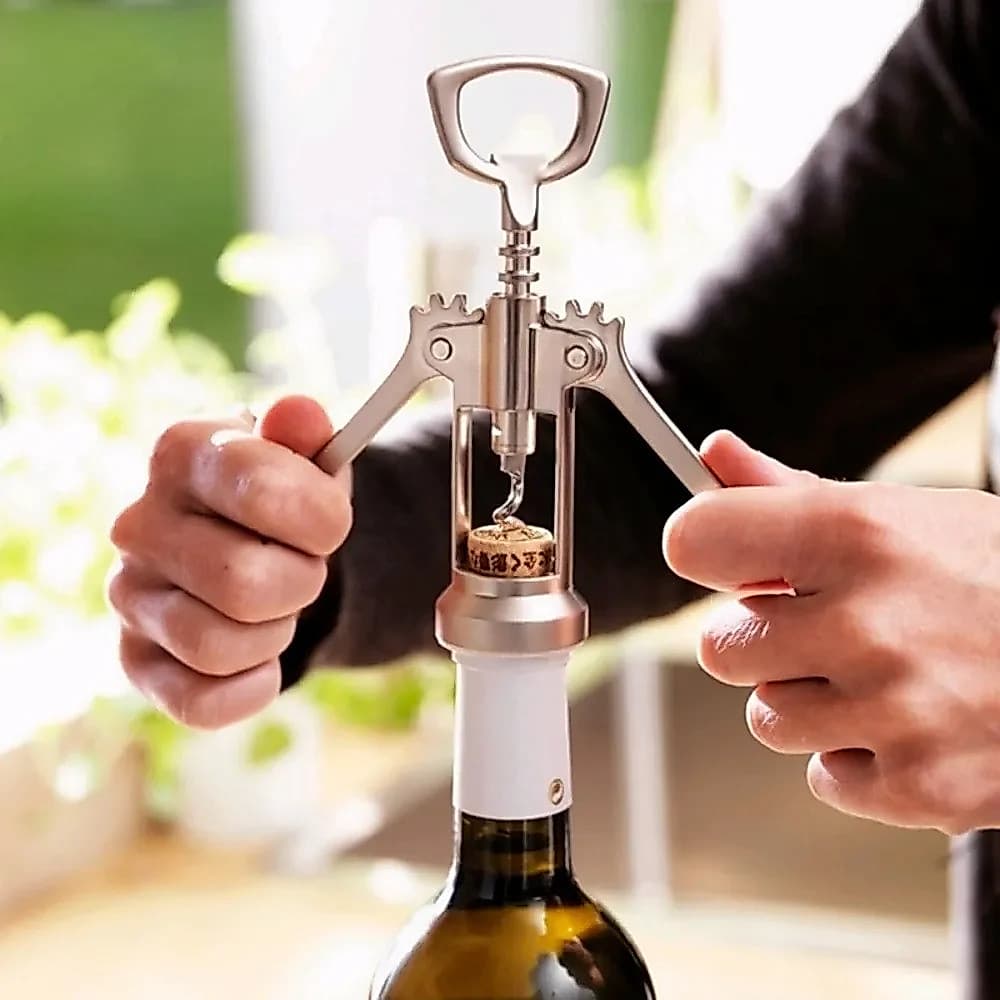 Abridor de Vinho em Aço Inoxidável, Abridor de Vinho Tinto Tipo Asa, Saca-rolhas de Metal para Sommeliers, Abridores de