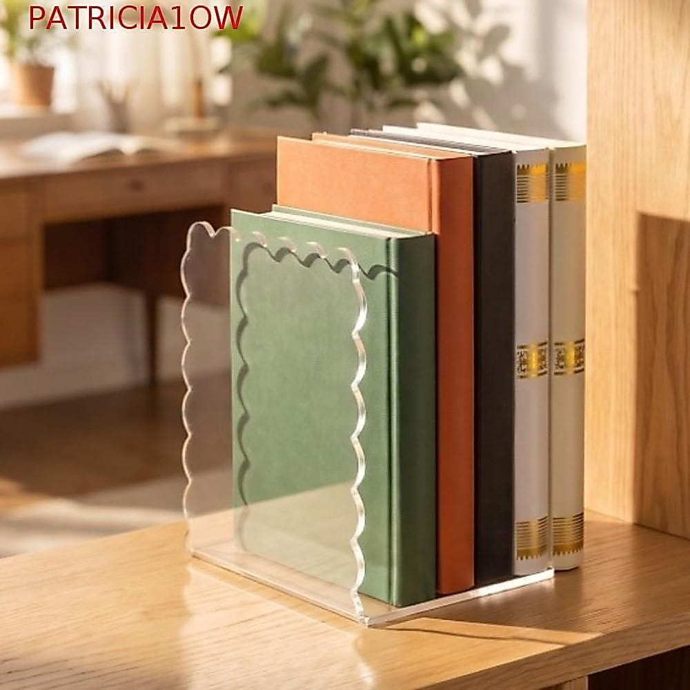 PATRICIA1OW Suporte De Exibição De Livro Acrílico , Rack De Armazenamento De Livros De Mesa Durável Que Economiza Espaço