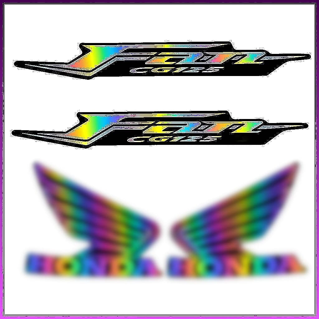 Kit de adesivos holográficos para Fan 125 e 150 2011 ES, KS e ESI