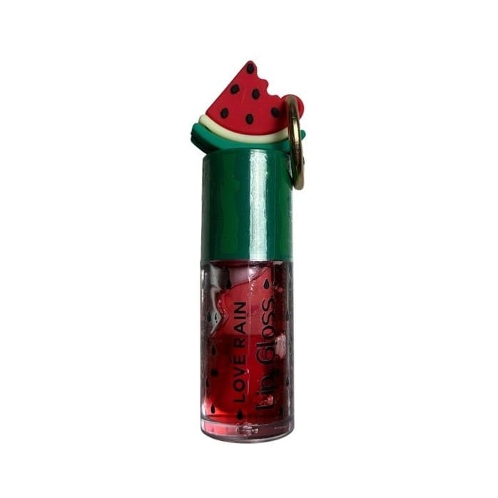 Lip Gloss Melancia Love Rain Watermelon com Chaveiro Fofo | Gloss Labial Brilho Labial Hidratante Maquiagem