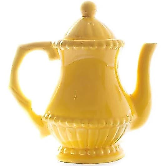 Bule de Cerâmica de bolinha Amarelo escuro 700 ml Mesa Cozinha Café