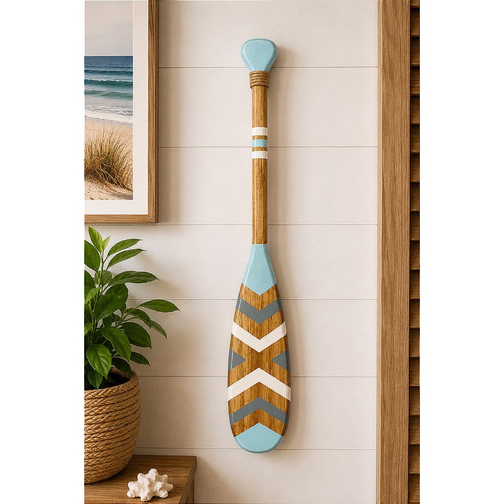 Remo Decorativo Azul Pastel 55 cm Decoração Náutica Praia