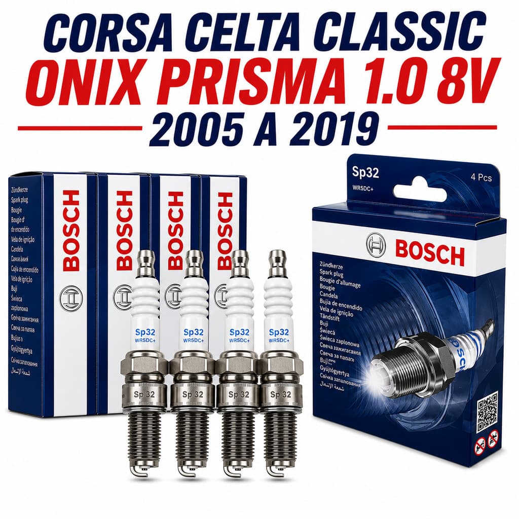 Vela De Ignição Corsa Celta Classic Onix Prisma 1.0 8v 2005 A 2019 Flex