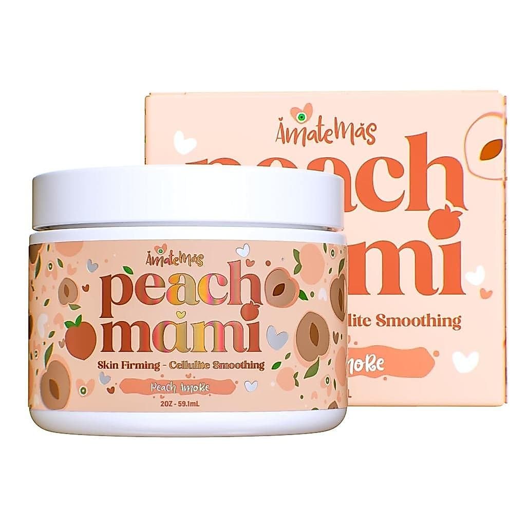 Creme Corporal Firmador Amatemas Peach Mami - Creme Hidratante e Firmador para Pele Flácida e Loção Anticelulite para Pe