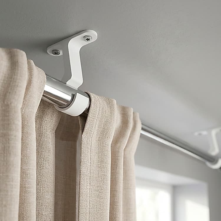 Par de Suporte Para Cortinas De Teto ou parede 2,5cm Plástico Reforçado 3D