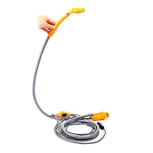 Chuveiro Portatil Camping Automotivo 12V Laranja Banho Mobilidade Pratico